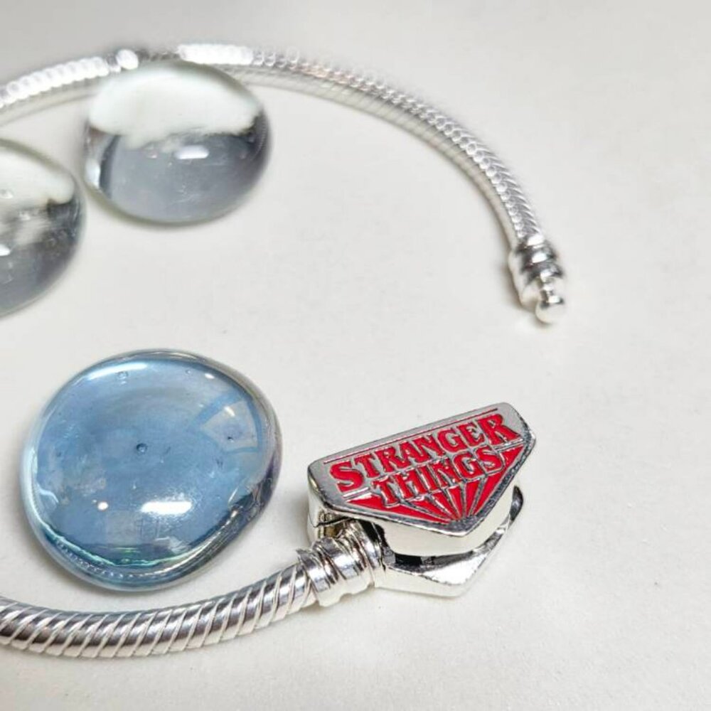 Authentic Pandora Stranger Things Clasp Snake Chain Bracelet Sterling Silver 6.7